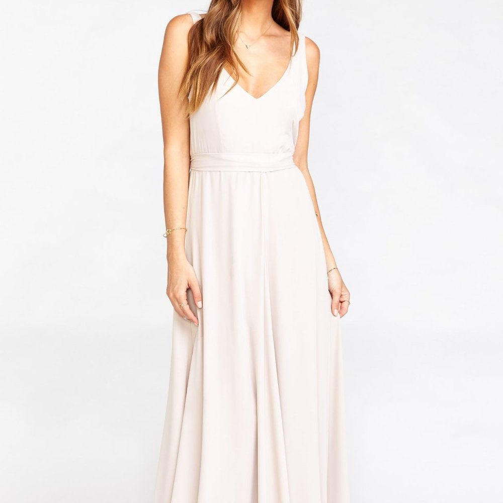 Show Me Your MuMu - Jenn Maxi Dress NEW- Show Me the Ring Crisp - Size S (Small)